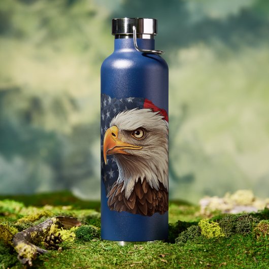 Amerikaanse Vlag Steenarend Waterfles (Buiten)