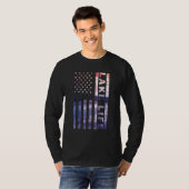 Amerikaanse Vlag Steiger Zonsondergang Wakeboarder T-shirt (Voorkant volledig)