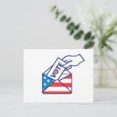 Amerikaanse vlag stembiljet Briefkaart (Staand voorkant)