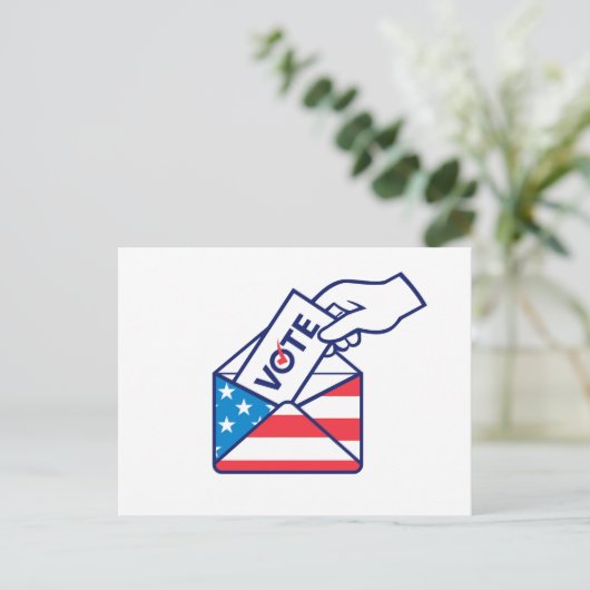 Amerikaanse vlag stembiljet Briefkaart (Staand voorkant)