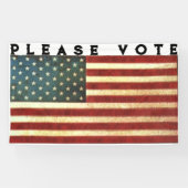 Amerikaanse vlag stemming spandoek (Horizontaal)
