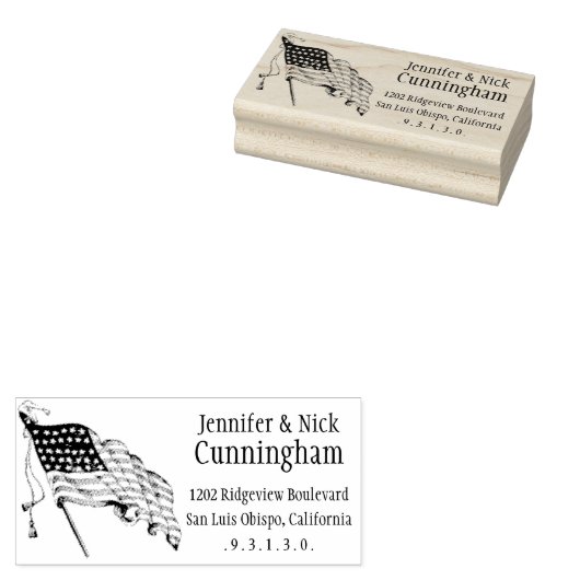  Amerikaanse vlag Stempel van terugzendadres (Gestempeld)