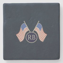 Amerikaanse vlag stenen onderzetter