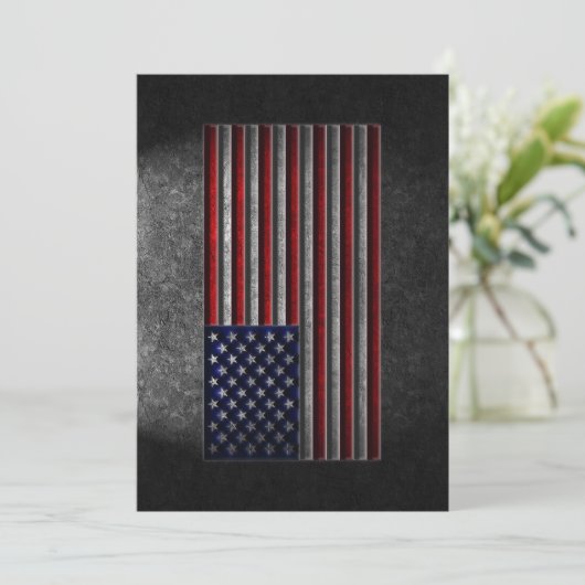 Amerikaanse vlag stenen textuur kaart (Staand voorkant)