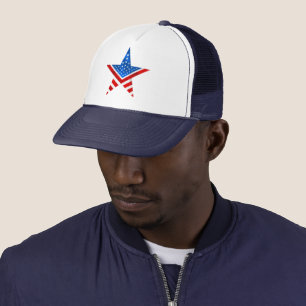 Amerikaanse vlag ster vorm trucker pet