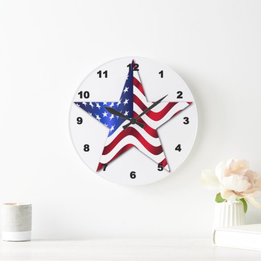 Amerikaanse vlag Sterke acrylwand Grote Klok (Huis)