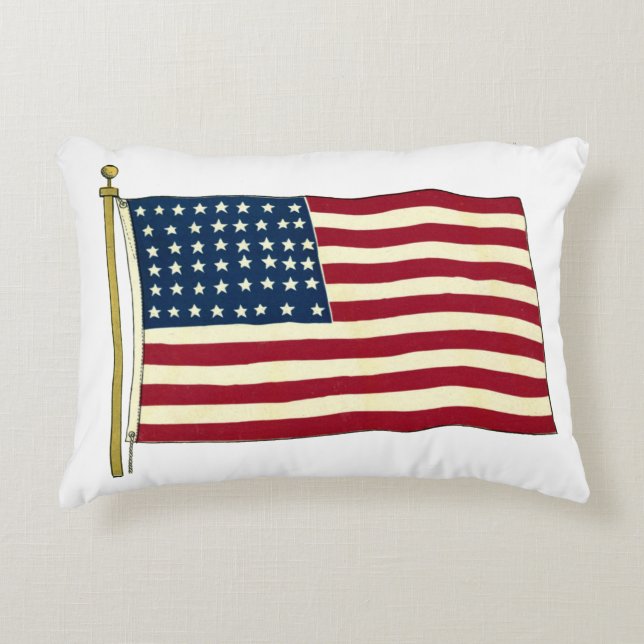 -Amerikaanse vlag, sterren en staven Accent Kussen (Voorkant)