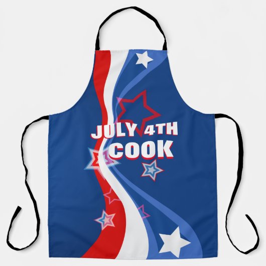 Amerikaanse vlag sterren en strepen aangepaste tek schort (Voorkant)