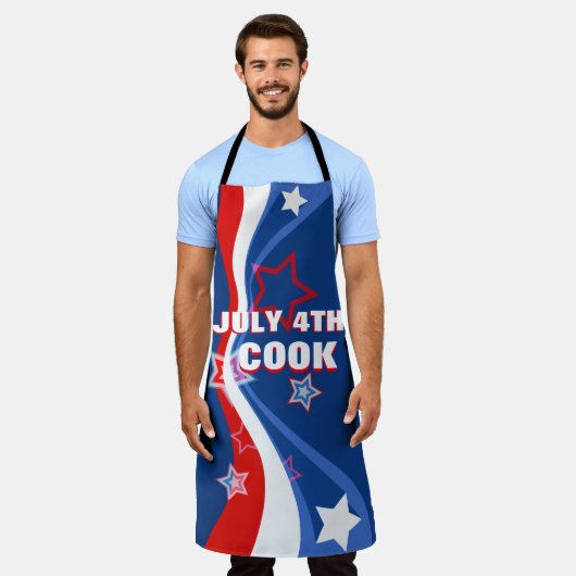 Amerikaanse vlag sterren en strepen aangepaste tek schort (Gedragen)