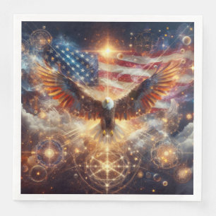 Amerikaanse vlag - Sterren en strepen - Bald Eagle Servet