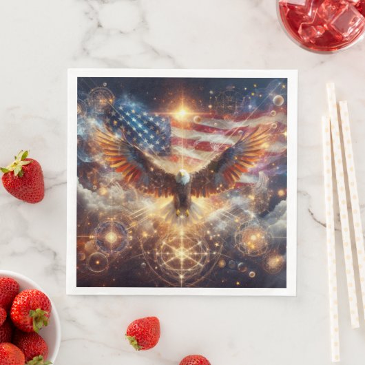 Amerikaanse vlag - Sterren en strepen - Bald Eagle Servet (Insitu)