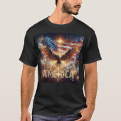 Amerikaanse vlag - Sterren en strepen - Bald Eagle T-shirt (Voorkant)