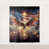 Amerikaanse vlag - Sterren en strepen - Bald Eagle Wandkleed (Voorkant)