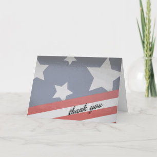 Amerikaanse Vlag Sterren en Strepen Dank Je Kaart