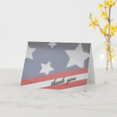 Amerikaanse vlag sterren en strepen dank u kaart (Gele Bloem)