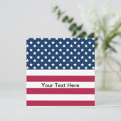 Amerikaanse vlag sterren en strepen kaart (Staand voorkant)