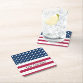 Amerikaanse vlag sterren en strepen kartonnen onderzetters (Insitu)