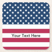 Amerikaanse vlag sterren en strepen kartonnen onderzetters (Voorkant)