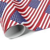 Amerikaanse Vlag - Sterren en Strepen - Oude Cadeaupapier (Rol Hoek)