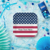 Amerikaanse vlag sterren en strepen papieren bordje (Feest)