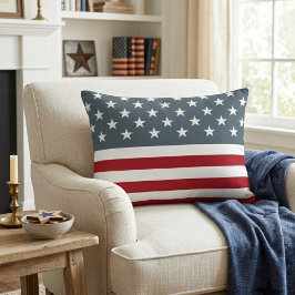Amerikaanse vlag sterren en strepen patriottisch accent kussen