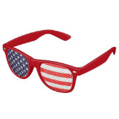 Amerikaanse vlag sterren en strepen retro retro zonnebril (Gekanteld)