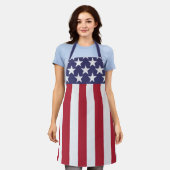 Amerikaanse vlag sterren en strepen schort (Gedragen)