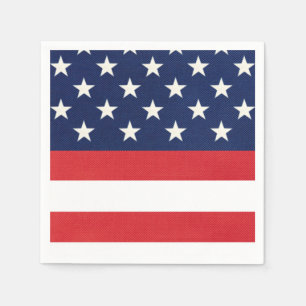 Amerikaanse vlag sterren en strepen servet