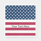 Amerikaanse vlag sterren en strepen servet (Voorkant)