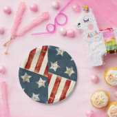 Amerikaanse vlag: sterren en stripes papieren bordje (Feest)