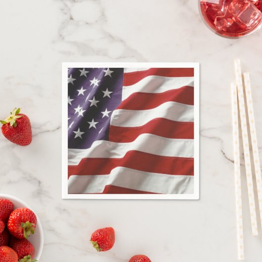 Amerikaanse vlag - sterren en stripes servet (Insitu)