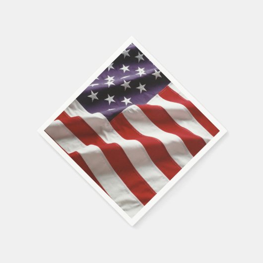 Amerikaanse vlag - sterren en stripes servet (Hoek)