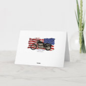 Amerikaanse vlag, sterren en strips, motorfiets, m kaart (Achterkant)