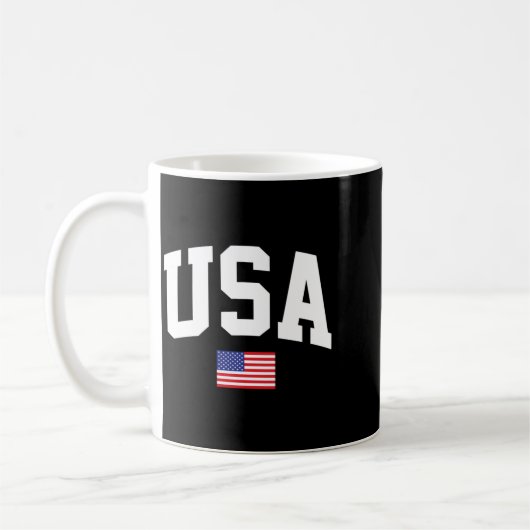 Amerikaanse Vlag Sterren Es 4e Juli Patriottische Koffiemok (Links)
