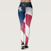 Amerikaanse vlag, sterren op blauwe, rode en witte leggings (Achterkant)