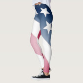 Amerikaanse vlag, sterren op blauwe, rode en witte leggings (Links)