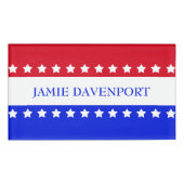 Amerikaanse vlag sterren rood wit blauw naambadge (Voorkant)