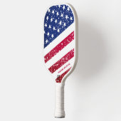 Amerikaanse vlag sterren & strepen gepersonaliseer pickleball paddle (Links)