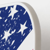 Amerikaanse vlag sterren & strepen gepersonaliseer pickleball paddle (Links Detail)