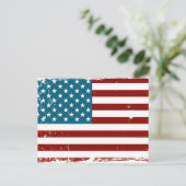 Amerikaanse vlag sterren strepen rood wit blauw briefkaart (Staand voorkant)