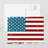 Amerikaanse vlag sterren strepen rood wit blauw briefkaart (Voorkant / Achterkant)