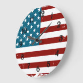 Amerikaanse vlag sterren strepen rood wit blauw grote klok (Hoek)