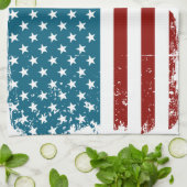 Amerikaanse vlag sterren strepen rood wit blauw theedoek (Gevouwen)