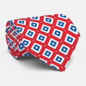 Amerikaanse vlag sterren & strepen stropdas (Opgerold)