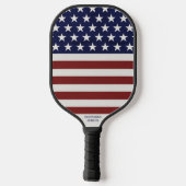 Amerikaanse vlag sterren, strepje je eigen tekst pickleball paddle