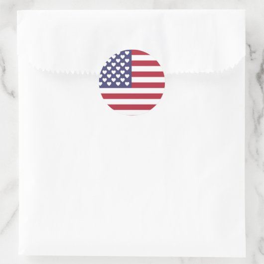 Amerikaanse vlag sticker (Tas)
