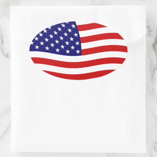 Amerikaanse vlag Sticker (Tas)