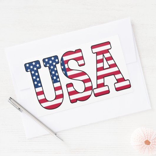 Amerikaanse vlag Sticker (Envelop)