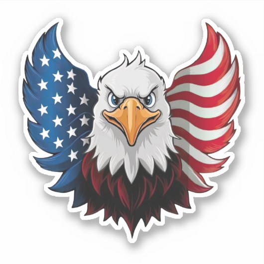 Amerikaanse vlag sticker (Voorkant)