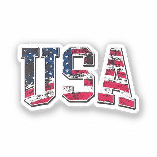 Amerikaanse  vlag sticker (Voorkant)